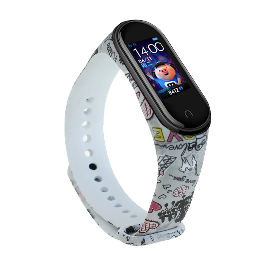 Mi Band 3 4 ремешок браслет красочный силиконовый браслет mi band 4 ремешок умный ремешок для Xiaomi mi 3 4 ремешок