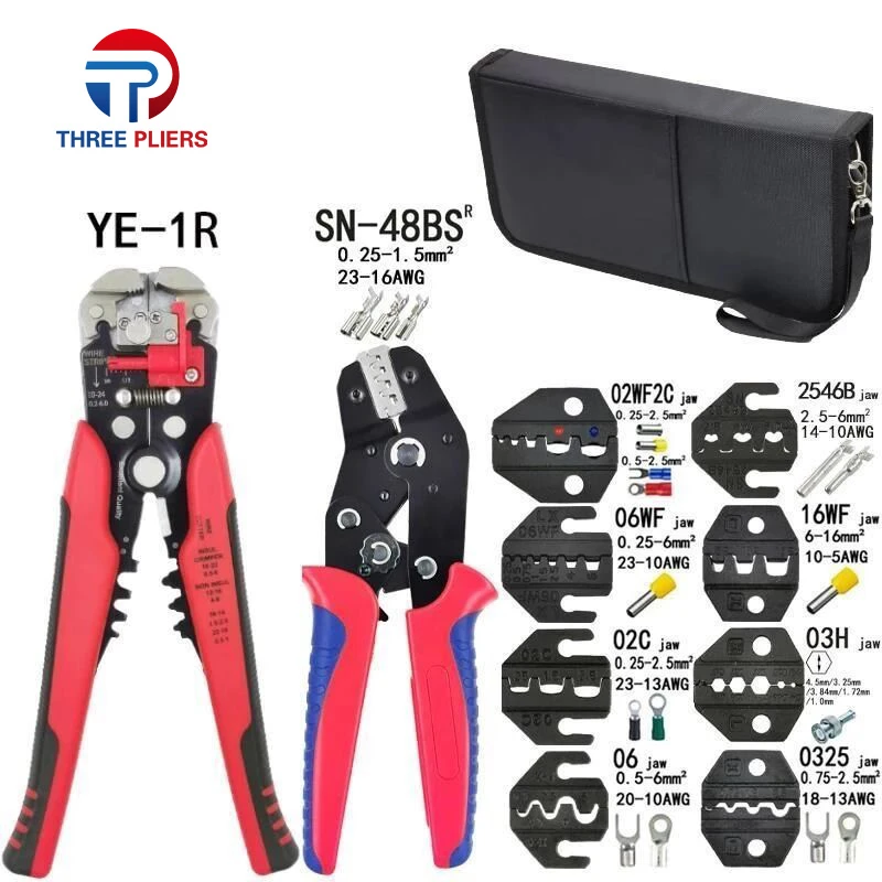 tongue and groove plane Crimping pliers SN-48BS 8 jaw kit package for 2.8 4.8 6.3 VH2.54 3.96 2510/tube/insulation terminals electrical clamp tools mini block plane