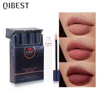 

QIBEST Matte Lip Gloss Set Liquid Lipstick Cigarette Tube Lip Makeup Long Lasting Lip Gloss Matte Lip Tint Waterproof Lip Gloss