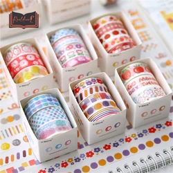 Autocollants en bande Washi Ins, 5 pièces/lot, Kawaii, pour le cadre du compte à main, Scrapbooking, planificateur, Journal, décoration, papeterie japonaise, DIY bricolage 