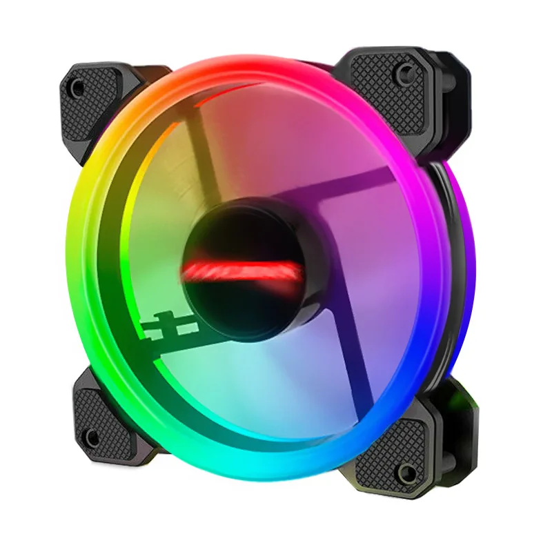 Coolmoon Case Ventilador de Refrigeração pc Rgb Ventilador com ir Remoto Silencioso Computador Case Cpu Cooler e Radiador Componentes do Computador 120 mm Ventilador - Imagem 2