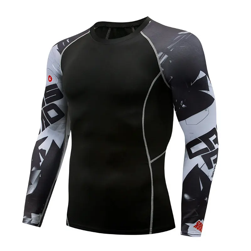 T-116 Мужские компрессионные Брюки mma rashguard, мужские леггинсы для фитнеса, термобелье, Нижний базовый слой, мужской спортивный костюм, одежда - Цвет: T-116