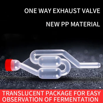 

2020 Water Seal Exhaust One way Home Brew Wine Fermentation Airlock Sealed Plastic Air Lock Check Valve Water Sealed Valves