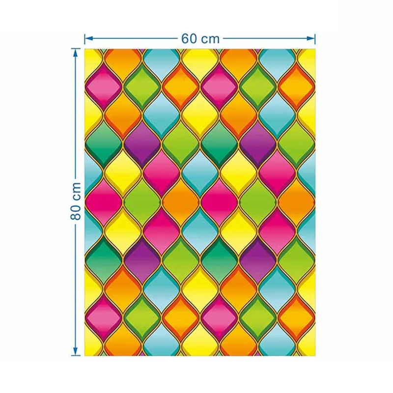 Retro Style Church Painting Art Static Cling Frosted Stained Glass Film Room Bathroom Privacy Window Stickers