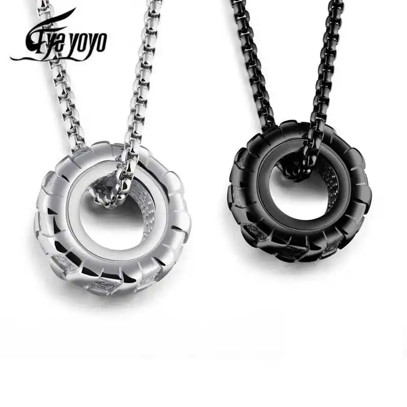 Ожерелье EyeYoYo для автомобильных и мотоциклетных шин длинная цепь из титановой