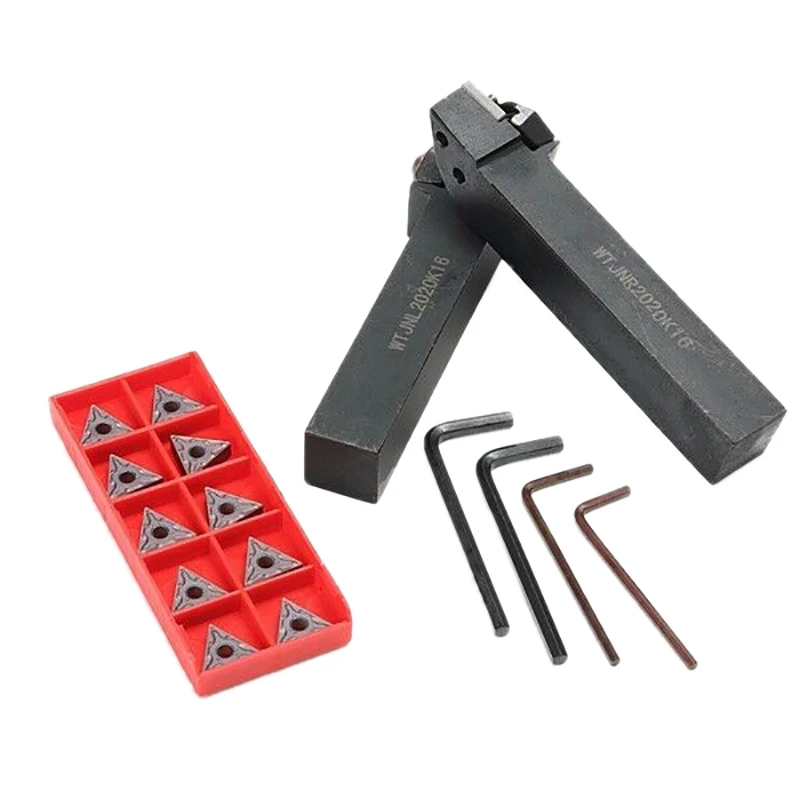 

HOT-Boring Bar Turning Tool Holder + 10Pcs TNMG160408-HS LF6018 Carbide Inserts Set