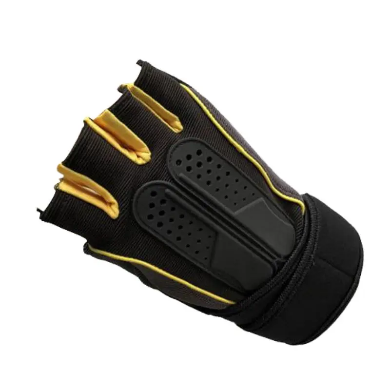 Прочные силиконовые перчатки с открытыми пальцами унисекс для фитнеса и велоспорта, противоскользящие износостойкие дышащие спортивные перчатки для альпинизма на открытом воздухе - Цвет: Y