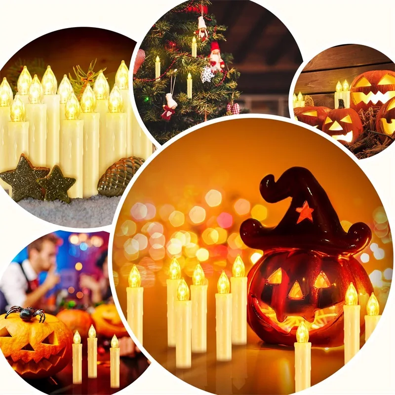 Год светодиодный свечи беспламенный дистанционный конус свечи светодиодный чай свет для домашнего ужина Рождественская елка украшение лампы