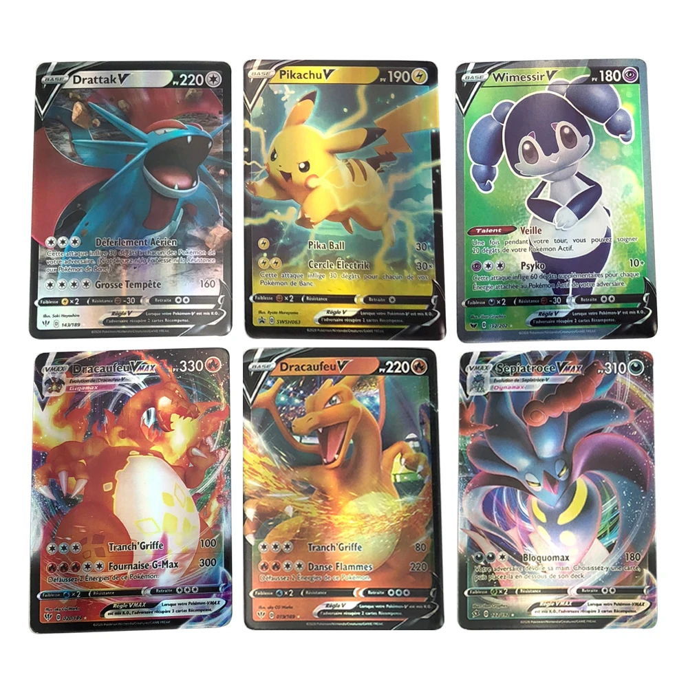 Cartes Pokemon Version française, 2020 pièces, 20MEGA 300 GX 120 V 30