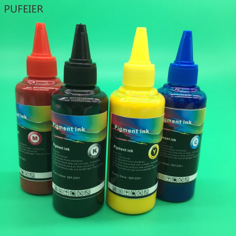 Beste 100ML x 4 Kleur Universele Pigment Inkt Voor Epson Desktop Inkjet Printer BK C M Y Hoge Kwaliteit