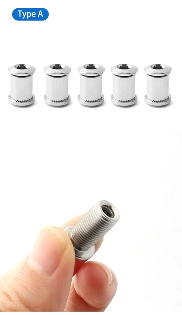 Tornillos Plato Bicicleta - 4 Unidades, Acero, Para Bielas Carretera Y MTB
