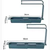 Kitchen Sink Drain Rack Creative PP Gel Drainage Rack Tableware Sponge Soap Drying Telescopic Sink Holder Storage Drain Basket 4