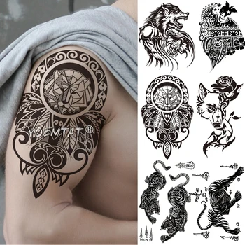 

Waterproof Temporary Tattoo Sticker Arm Totem Tribe tatoo Water Transfer flame power style body art fake tatto for men
