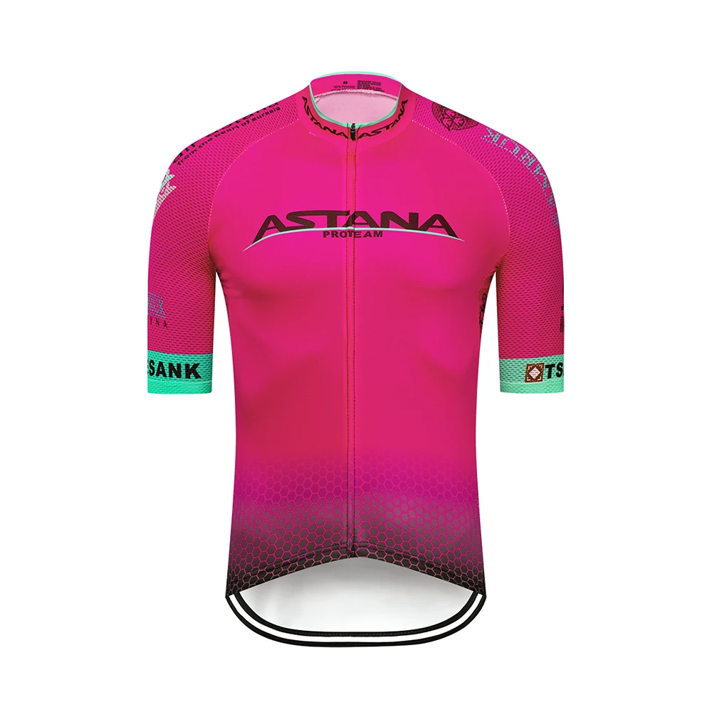 only jersey Команда Астана красная велосипедная одежда мужская велосипедная Одежда Майо MTB Racing Ropa Ciclismo летняя Hombre Roupa Ciclismo велосипедная майка - Цвет: only jersey