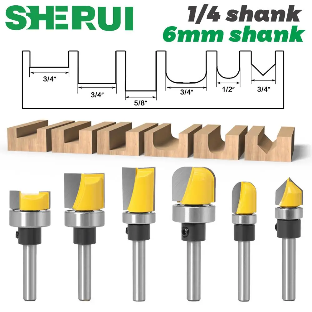 6mm Shank Milling Cutter Wood Router Bit Bowl Router Bits Wood 1pc