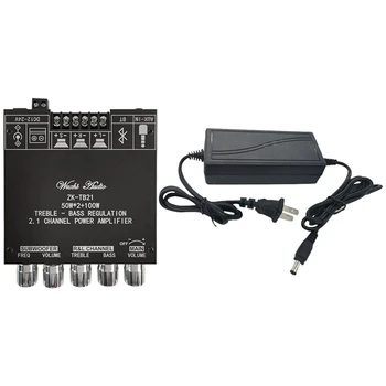 

ZK-TB21 TPA3116D2 Bluetooth 5.0 Subwoofer Amplifier Board 50WX2+100W 2.1 Channel o Stereo Amplifier Board US Plug