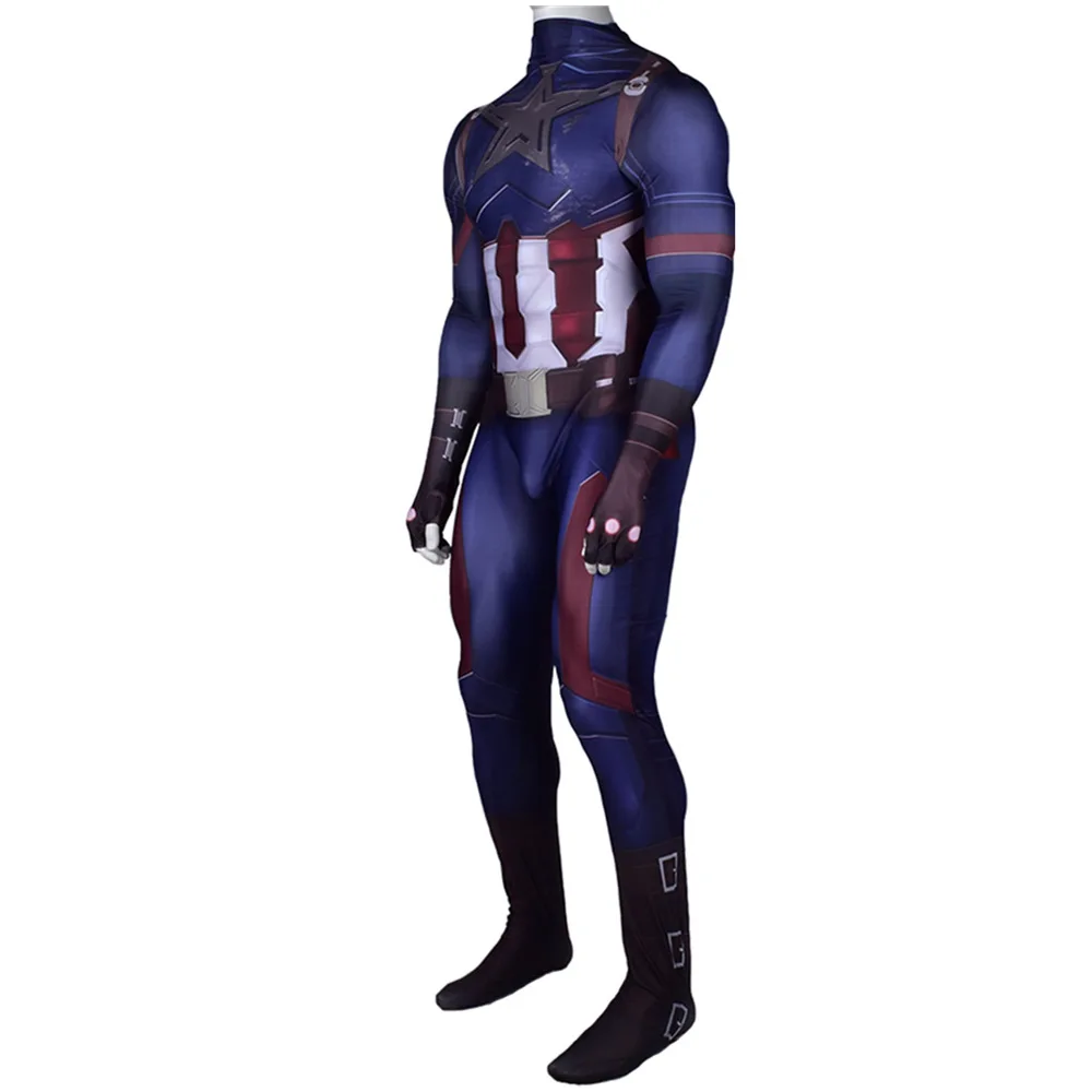 Avengers Infinity War Captain America Cosplay Costume Zentai Superhero Battle Suit Men's Bodysuit Adults Kids Jumpsuits