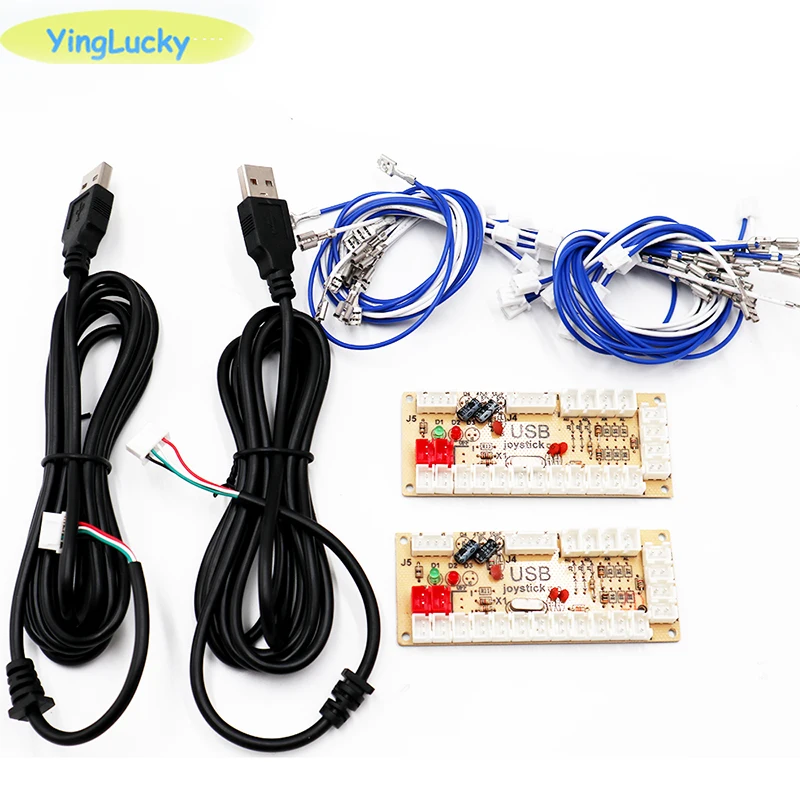 20PCS  Zero Delay Arcade DIY KIT USB ENCODER PC TO JOYSTICK for 4way＆8way ZIPPY JOYSTICK＆Arcade BUTTON