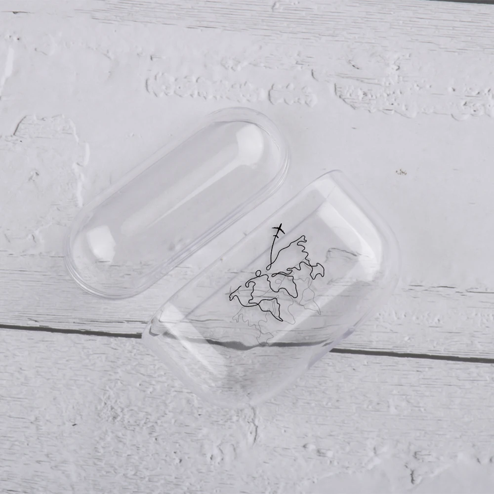 Модный новый прозрачный жесткий чехол для Apple Airpods pro аксессуары наушников