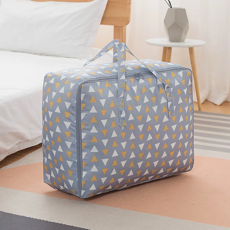 

Geometry Printed Quilt Storage Bag, Clothing Sorting Bag, Portable Travel Student Luggage Bag, Closet Organizer, 1 Piece