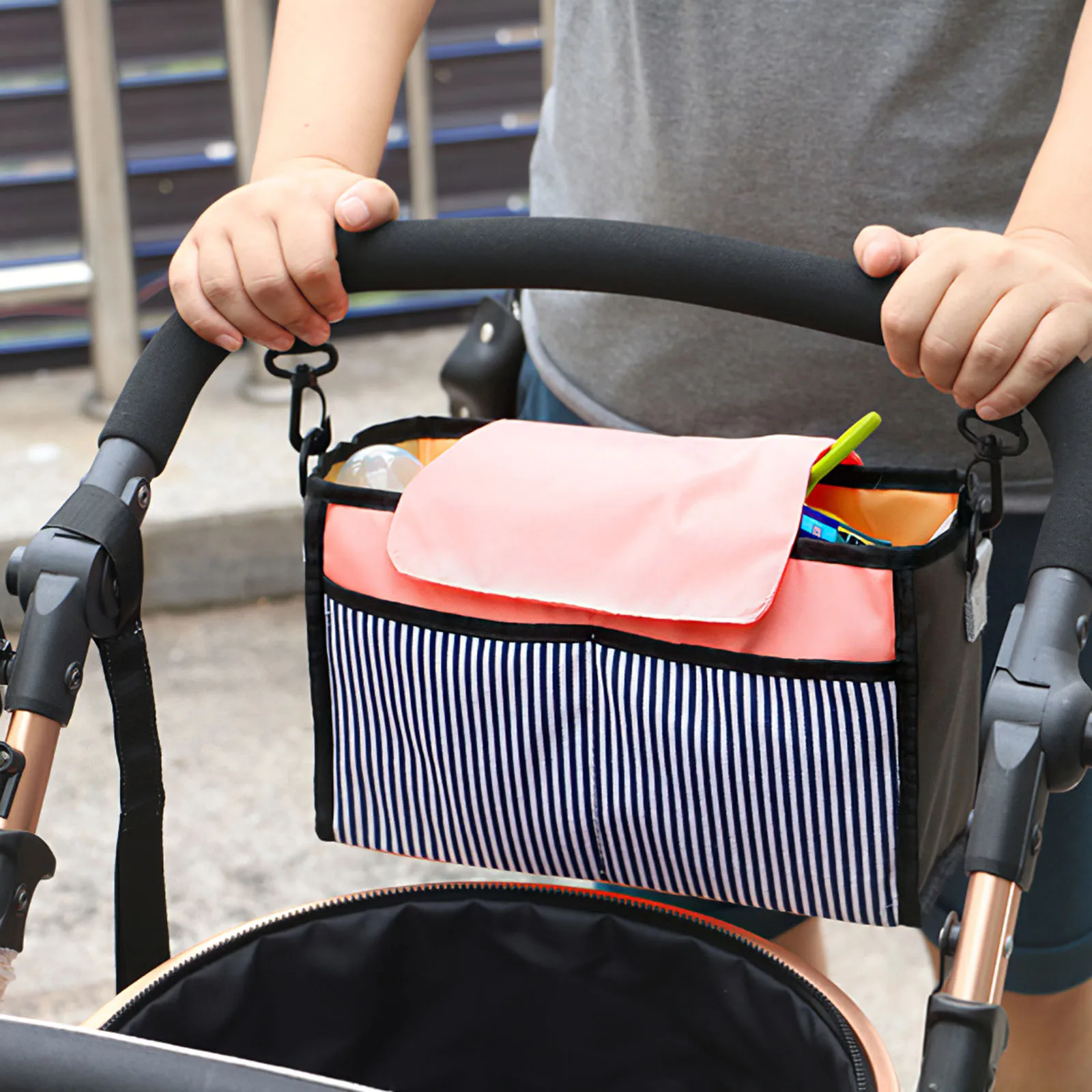 Baby Cart Strollers Bag Buggy Organizer Basket Pushchair Holder Storage Bag Cup 
