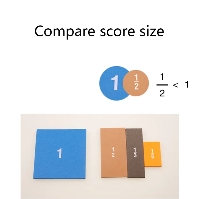 EVA Sponge Math Cards for Intellgent Improvement Colorful Fraction Learning Card for Kids Primary School Early Education 4
