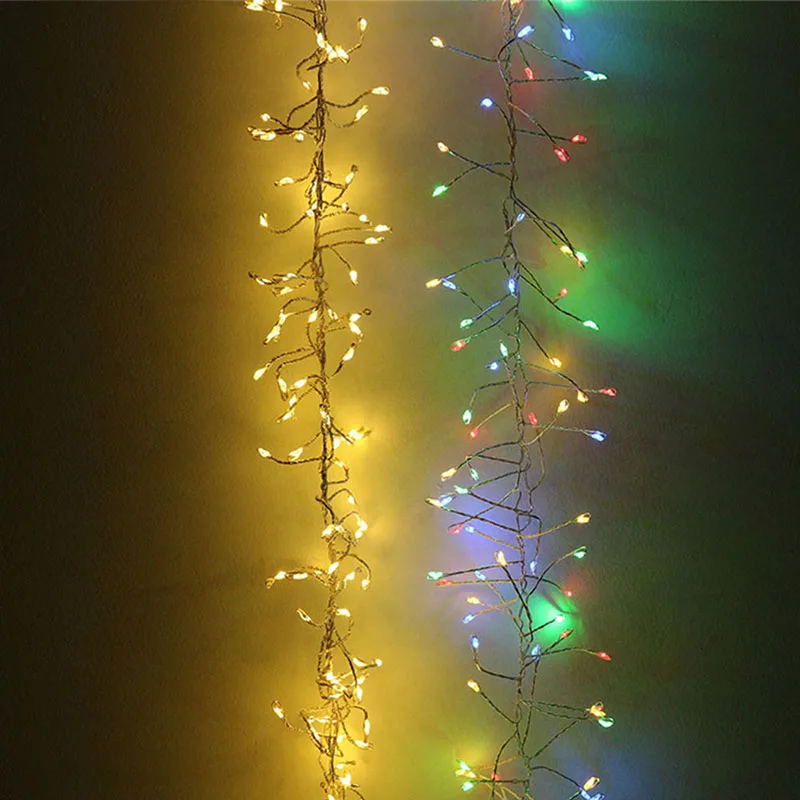 LED Firecracker String Light 2M 200 Bulbs Remote Control 8 Model Fairy Lights Christmas New Year Wedding Party Decoration Lamp (36)