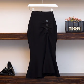 

Fp3537 2019 new autumn winter women fashion casual sexy Skirt kawaii plus size skirt Big Plus size knitting wool warm korean