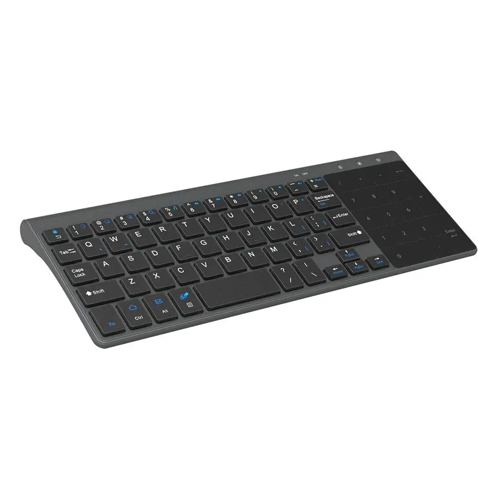 

2.4G Wireless Thin Keyboard and Rechargeable Mouse Combo English/Russian Letters Keyboard Set for Android Tablet Desktop Laptop