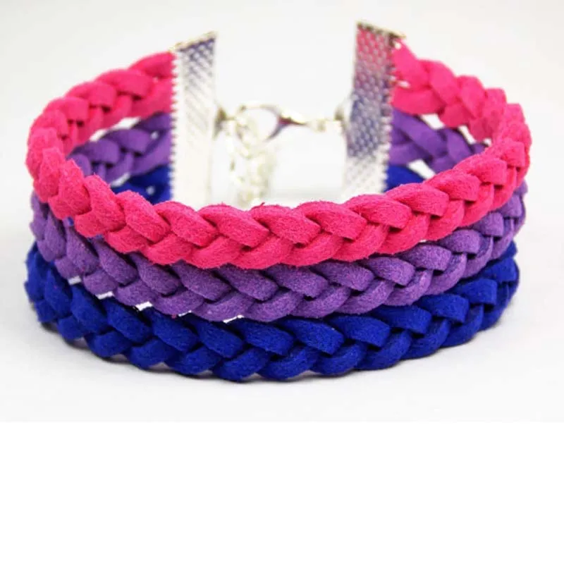 Bisexual Bi Pride LGBT Flag Pink Purple Sapphire Blue Adjustable