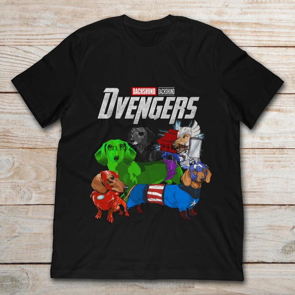 Daschund Dvengers Мстители эндгейм футболка | Мужская одежда