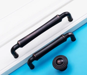 

5PCS/set Black Furniture Cabinet Knobs and Handles Kitchen Handles Drawer Knobs Cabinet Pulls Cupboard Handles Knobs