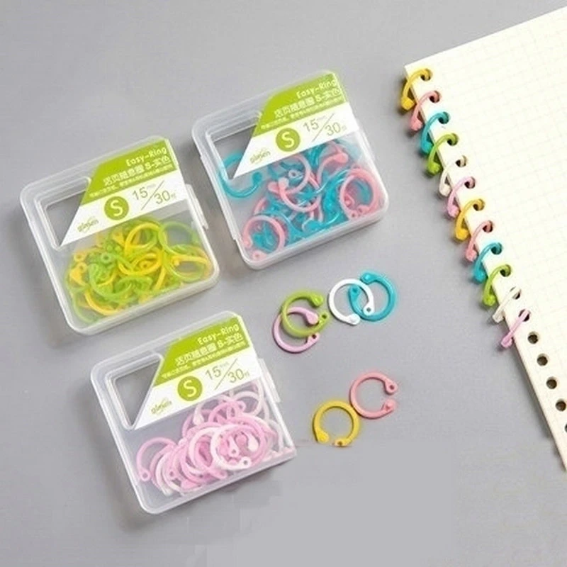 de plástico multicolor encuadernación de cuaderno en espiral, carpeta de hojas sueltas, anillos de encuadernación DIY|colored rings|rings for bindersring for paper - AliExpress
