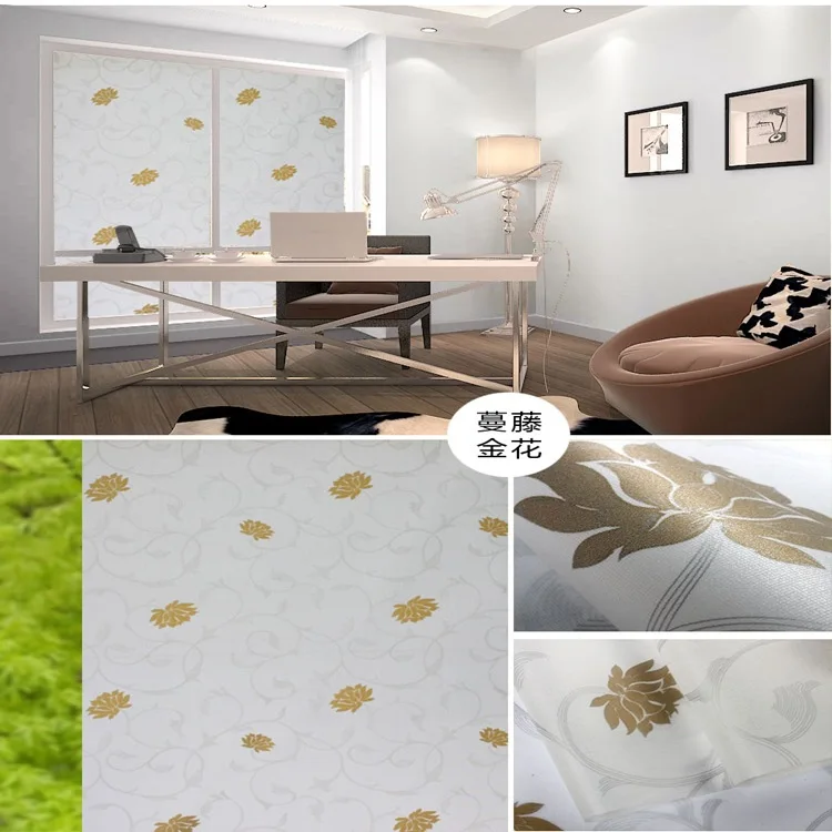 New Style PVC Self-Adhesive Waterproof Glass Film Window Sun-resistant Window Stickers Bathroom Glass Stickers Wholesale