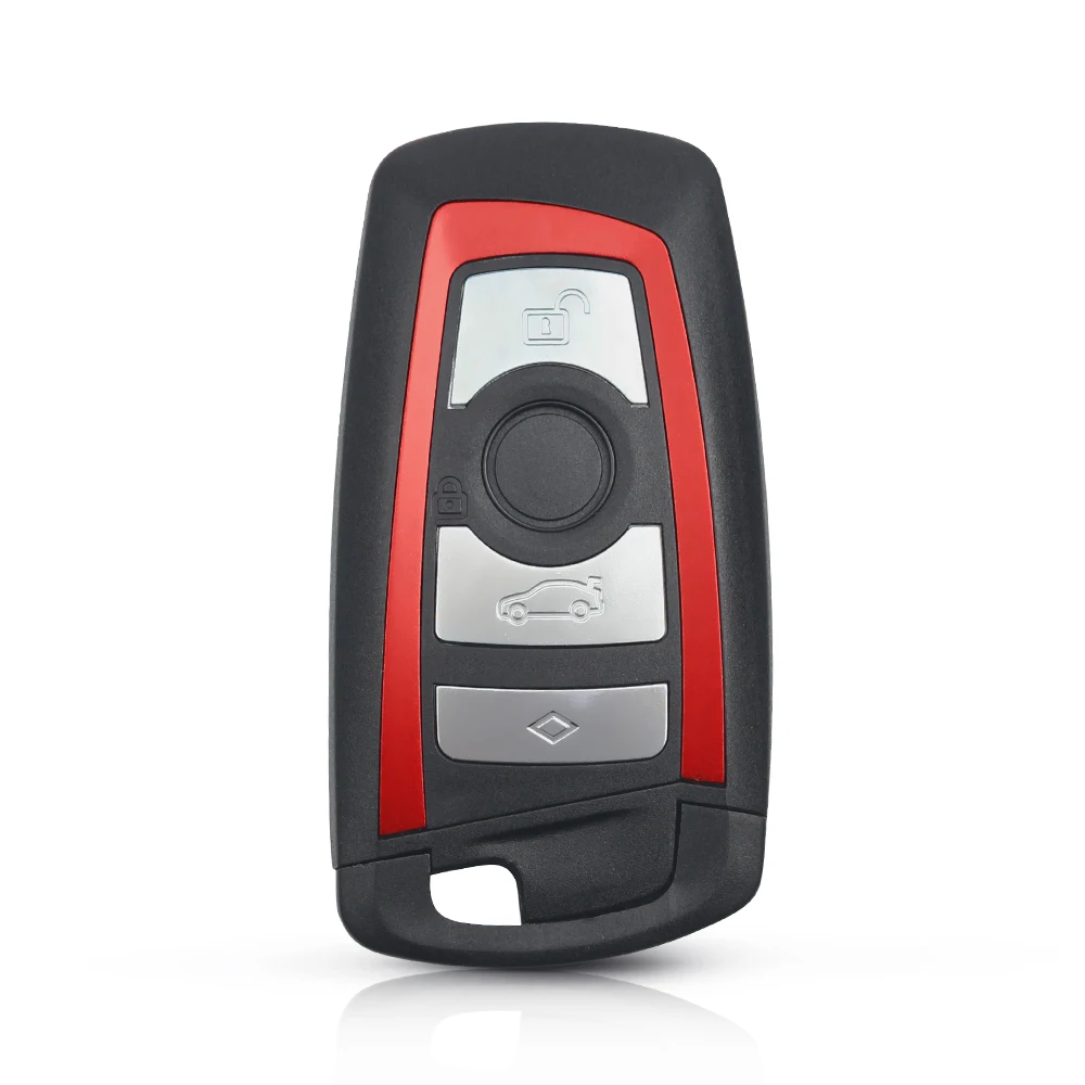Dandkey 10 шт. сменный смарт-пульт дистанционного управления брелок для BMW F CAS4 5 серия 7 серия 3/4 кнопки без ключа чехол HU100R лезвие - Цвет: 4 Button Red