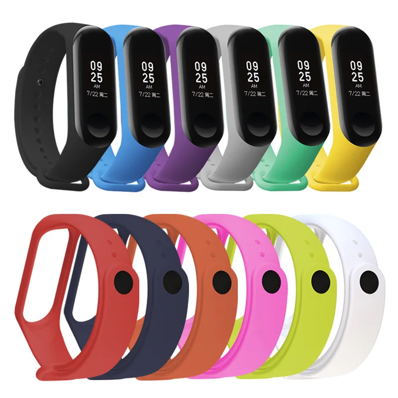 Силиконовый браслет для Xiaomi Mi Band 4 3 розовый сменный ремешок браслета Xiomi Band3 Miband |