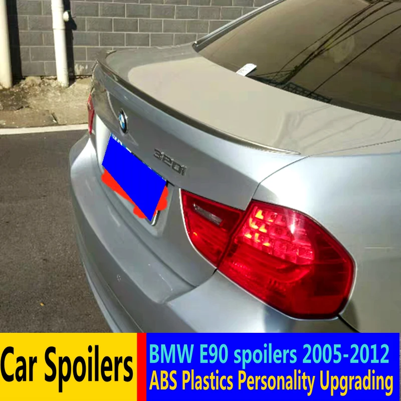 Для 2005 2012 BMW E90 320i 318i 325i 330i спойлер высокого качества ABS Материал заднее крыло