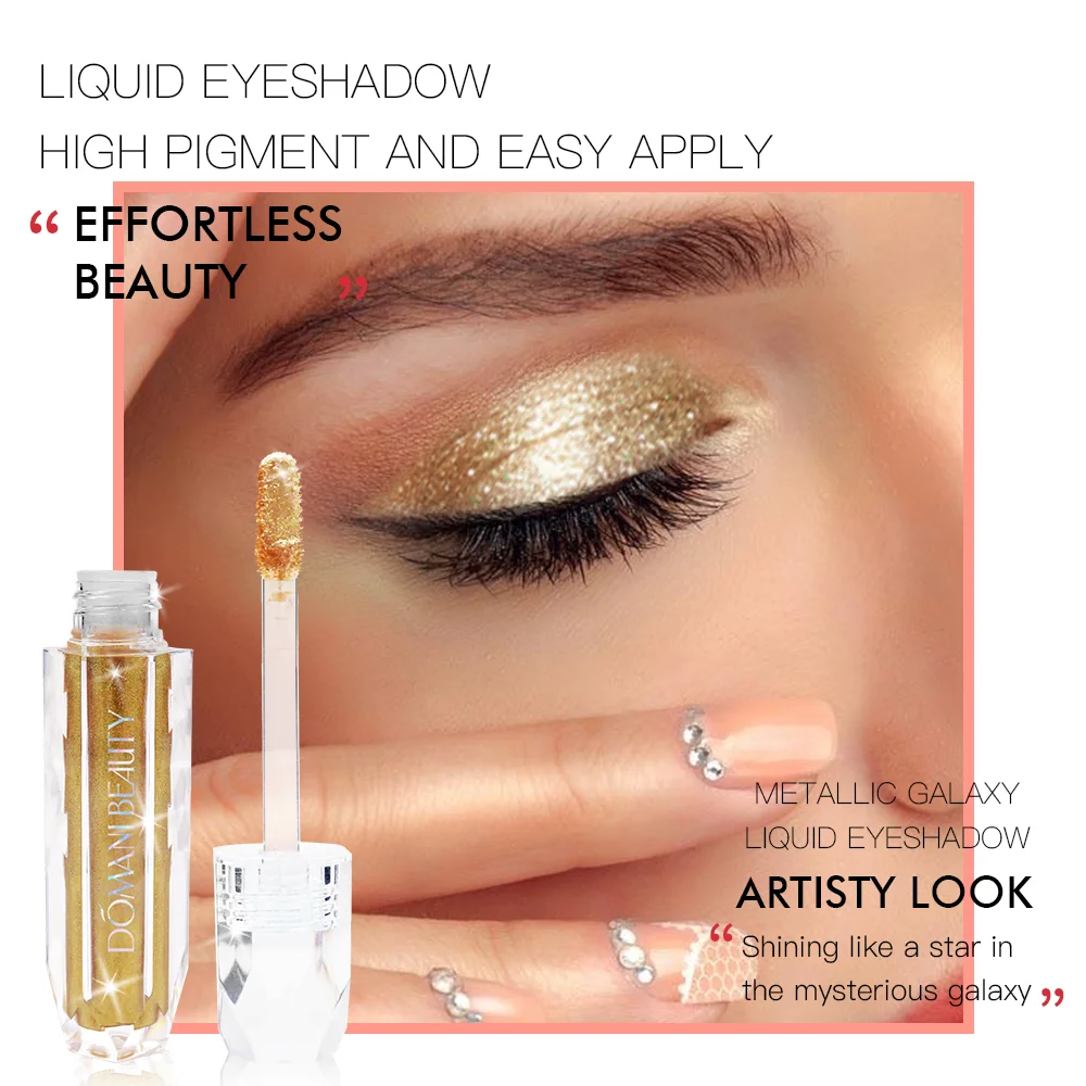 

8-color eyeshadow liquid pearlescent pigment waterproof easy-to-dry glitter powder eye shadow beauty glazed cosmetic makeup