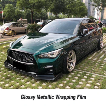 

Premium Wrapping Film gloss metallic vinyl wrap hunter green Roll For car vinil wrap Gloss metallic Vinyl