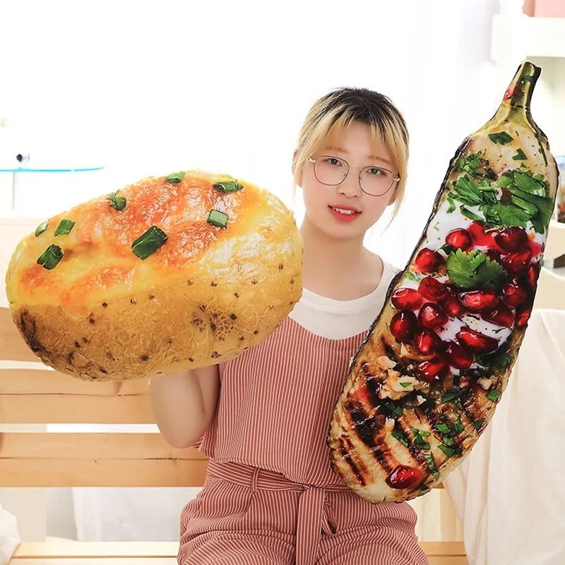 Подушка для барбекю подушка сидения морская еда плюшевая игрушка кукуруза карп