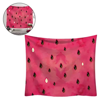 

1pc Tapestry Cactus Printed Wall Hanging Backdrop Wall Blanket Mural for Home Dorm Studio (Red)