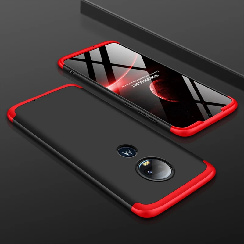 Противоударный чехол Cherie для Motorola Moto G6 G7 G5S Plus, чехол на 360 градусов для всего тела, чехол для Motorola Moto G7 Plus Funda Bag - Цвет: Black With Red