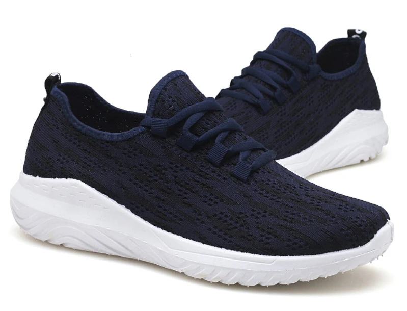 Fahsion Lightweight Outdoor Running Shoes For Men Breathable Mesh Lace-up Sport Sneakers Walking Jogging Athletic Footwear