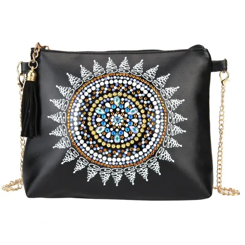 DIY Специальная форма алмазная картина из искусственной кожи сумки через плечо цепь клатч для женщин Девушка Рождественский подарок - Цвет: E