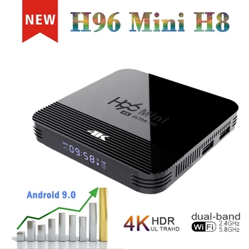 

H96 mini h8 Smart tv box Android 9.0 TV Box RK3228A USB3.0 4K 3D HDR Wifi 2.4G/5G 4K Set Top Box Google Voice Netflix Youtube