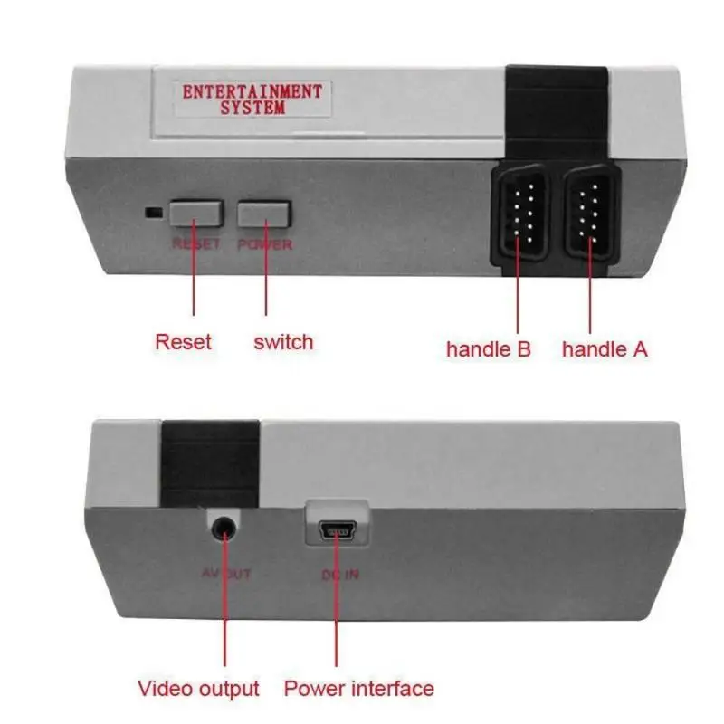 Портативная игровая консоль с 4 клавишами, встроенная в 620 классические игры, ретро-консоль для NES AV Out, игровой плеер, игровой геймпад, вилка США