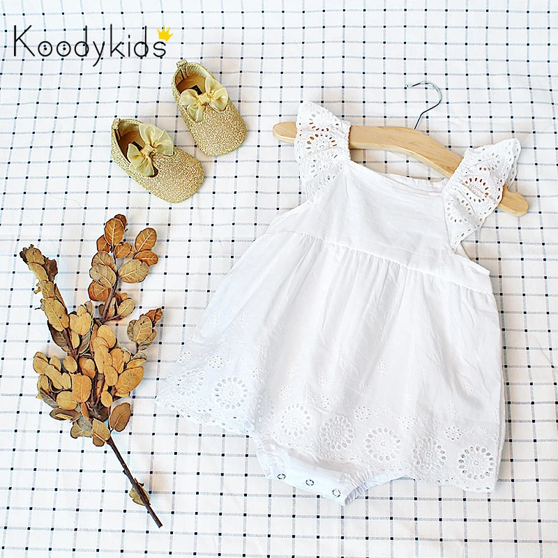 Koodykids/ г. Летние Боди для маленьких девочек; белое платье для маленьких девочек; вечерние ползунки принцессы; летняя одежда для маленьких девочек