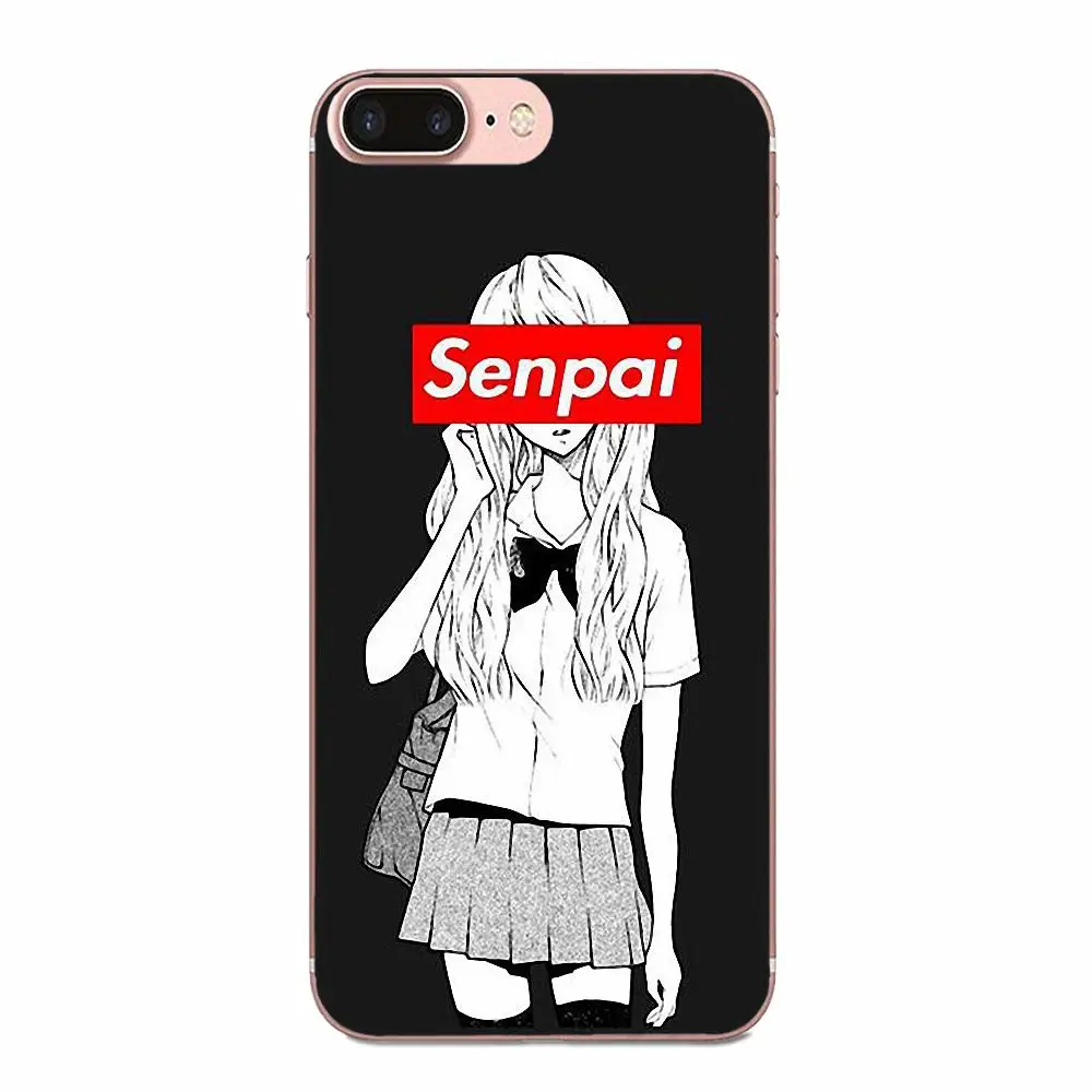 Sugoi семпай аниме Waifu ТПУ класса люкс для Galaxy Alpha Note 10 Pro A10 A20 A20E A30 A40 A50 A60 A70 A80 A90 M10 M20 M30 M40