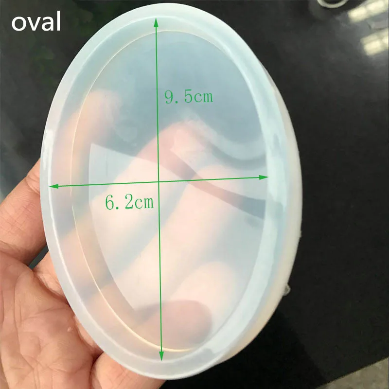 oval Портативные формы для керамики, круглые овальные формы квадратной формы, Прозрачная силиконовая глина, инструменты для изготовления керамики, полимерная глина, форма для рукоделия - Цвет: oval