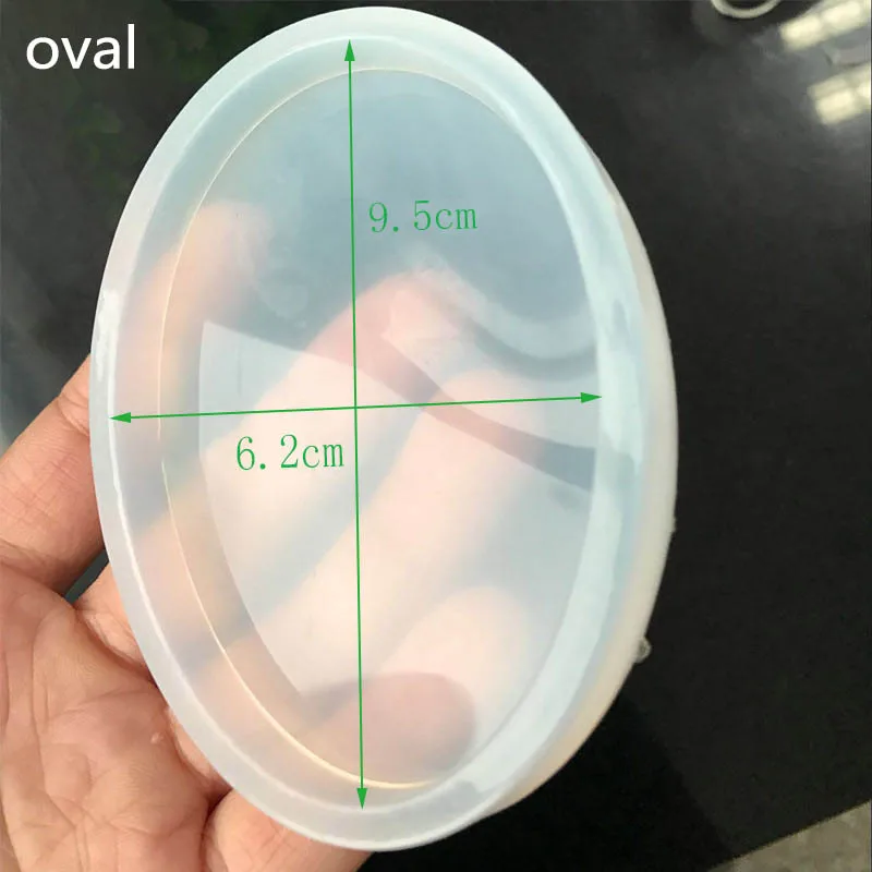 Портативные формы для керамики, круглые овальные формы квадратной формы, Прозрачная силиконовая глина, инструменты для изготовления керамики, полимерная глина, форма для рукоделия - Цвет: oval